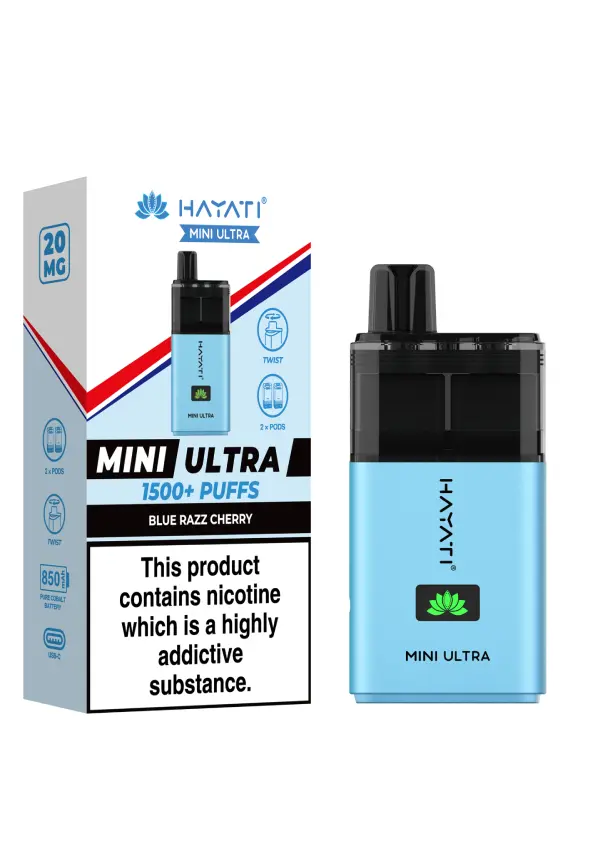  Blue Razz Cherry Hayati Mini Ultra Disposable Vape 